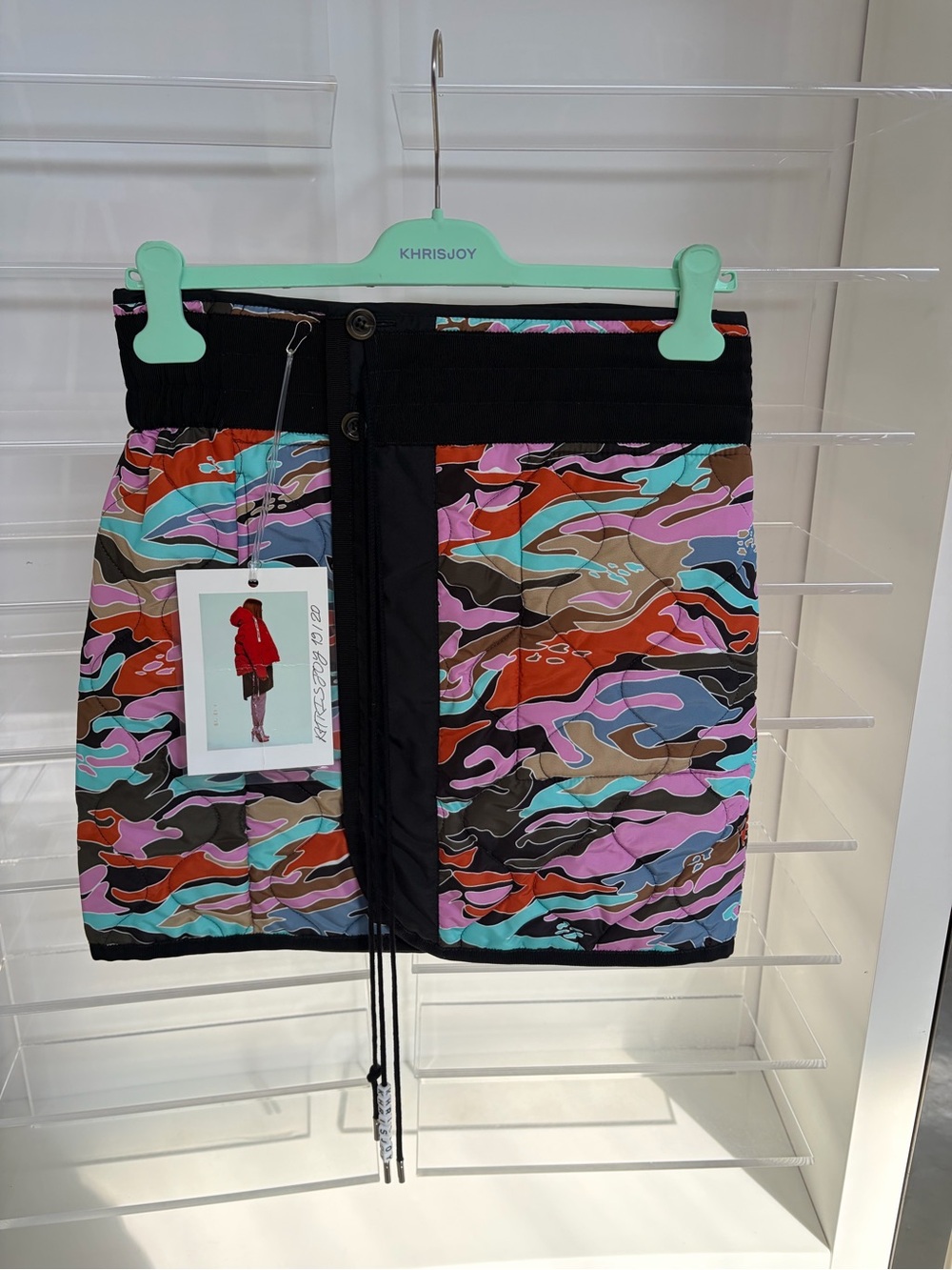 Khris Joy Puff Printed Skirt - Camou Multicolour